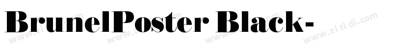 BrunelPoster Black字体转换